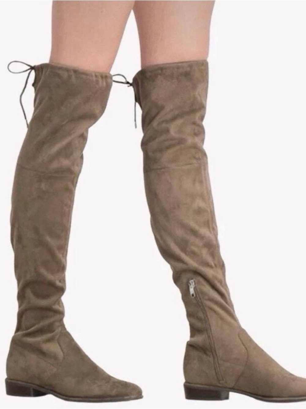 INC International Concepts Taupe Over-the-Knee Suede Boots